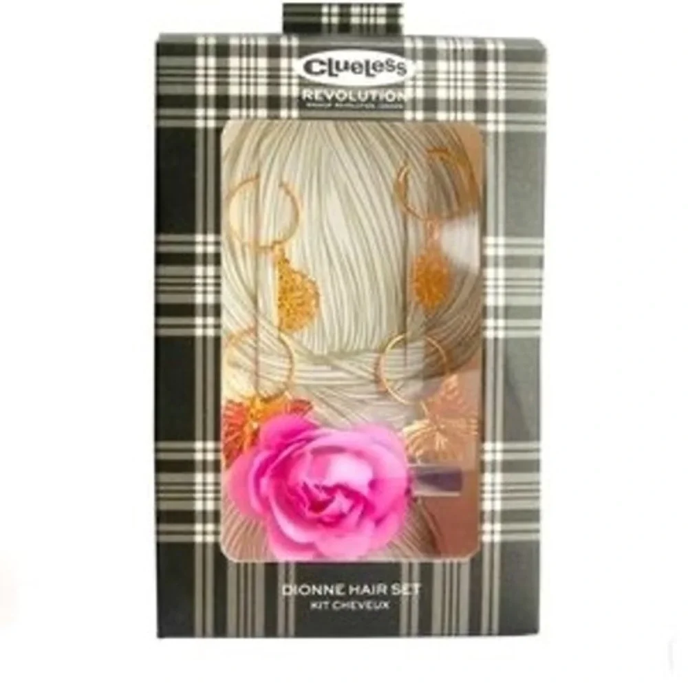 🌸3/$15🌸 Clueless Movie Dionne Hair Set Butterfly Flower Hoop Charms 5 Pack Gold